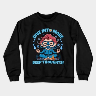 Dive Into More Deep Thoughts Scuba Diver Crewneck Sweatshirt